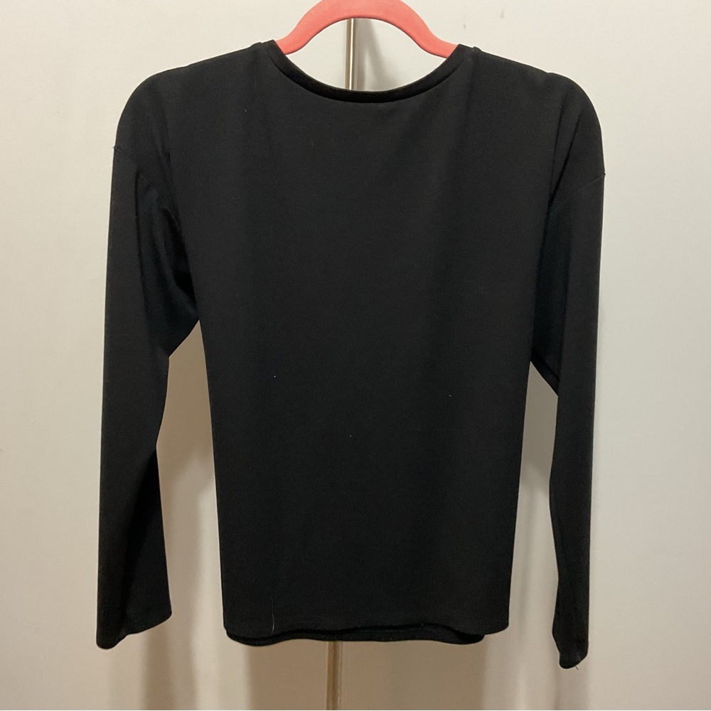 Express Black Long Sleeve Stretch Top Size S - Picture 5 of 5